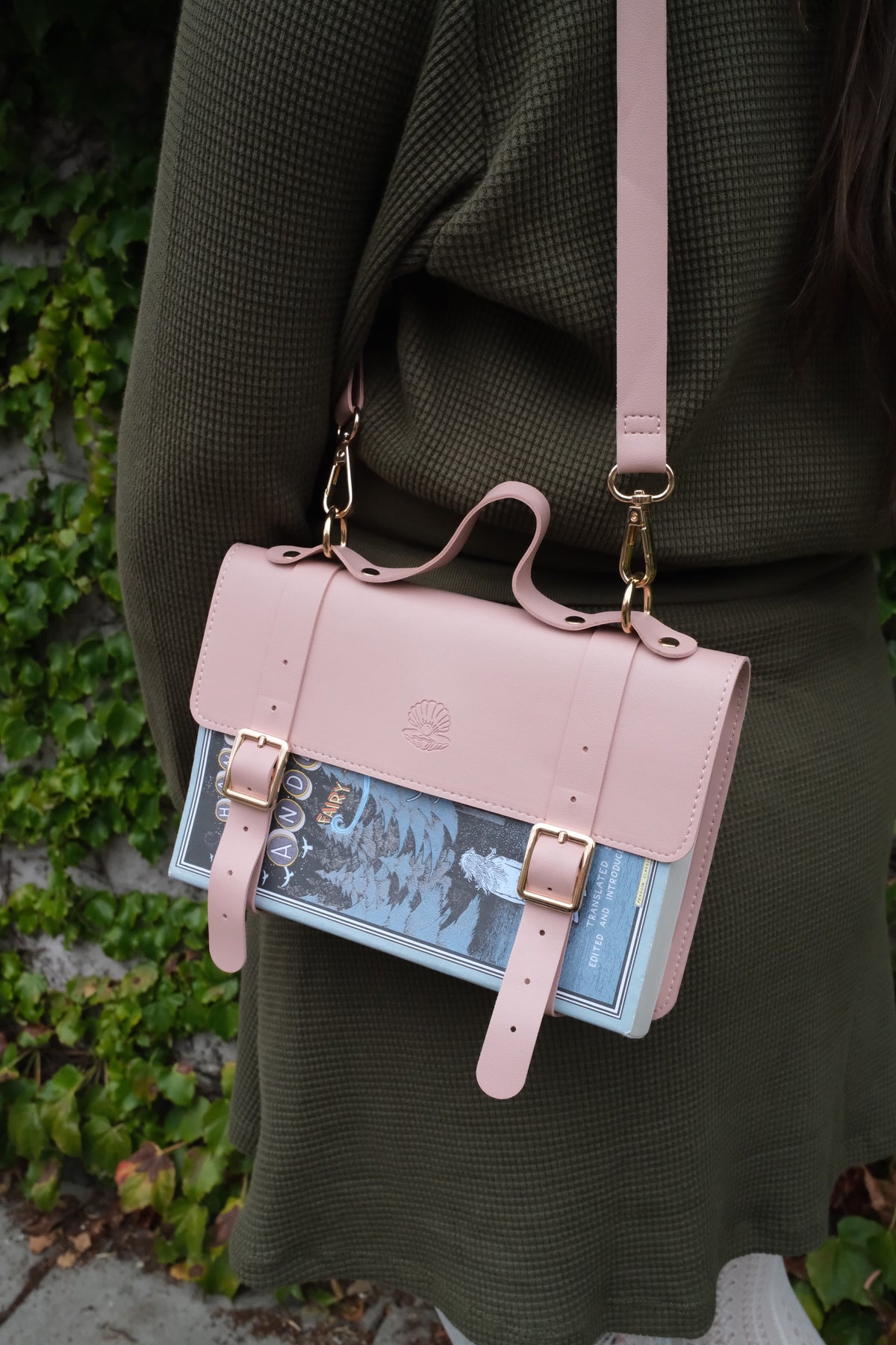 The Siren & Swan Book Satchel - Dusty Pink