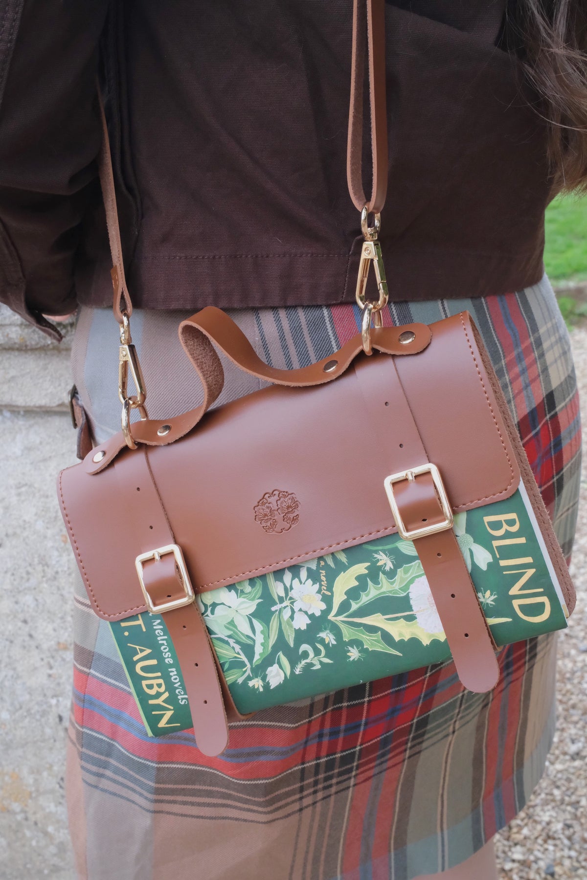 The Siren & Swan Book Satchel - Brown