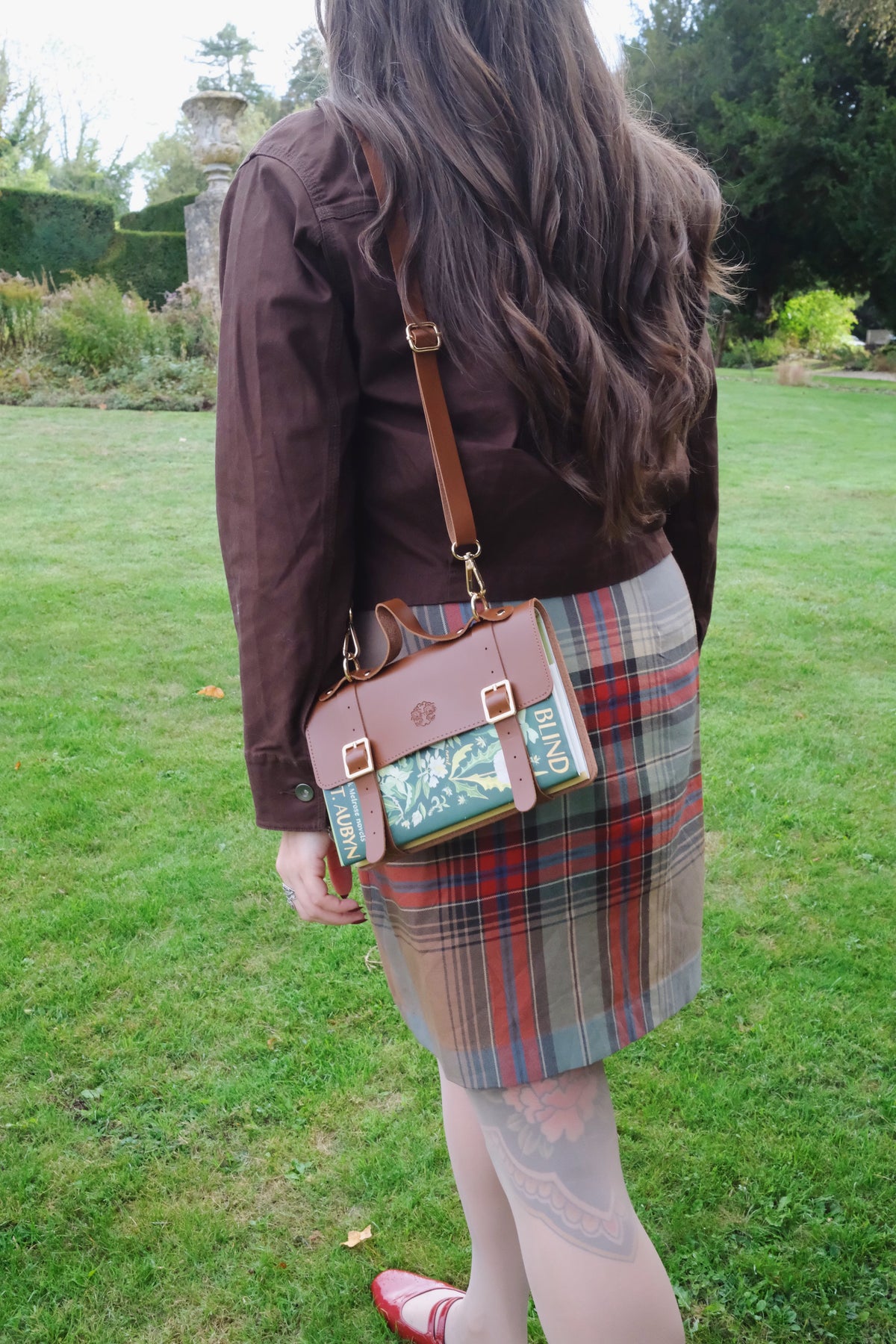 The Siren & Swan Book Satchel - Brown