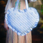 Book Lover Quilted Heart Bag in Fantasy Toile Blues
