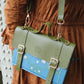 The Siren & Swan Book Satchel - Olive Green