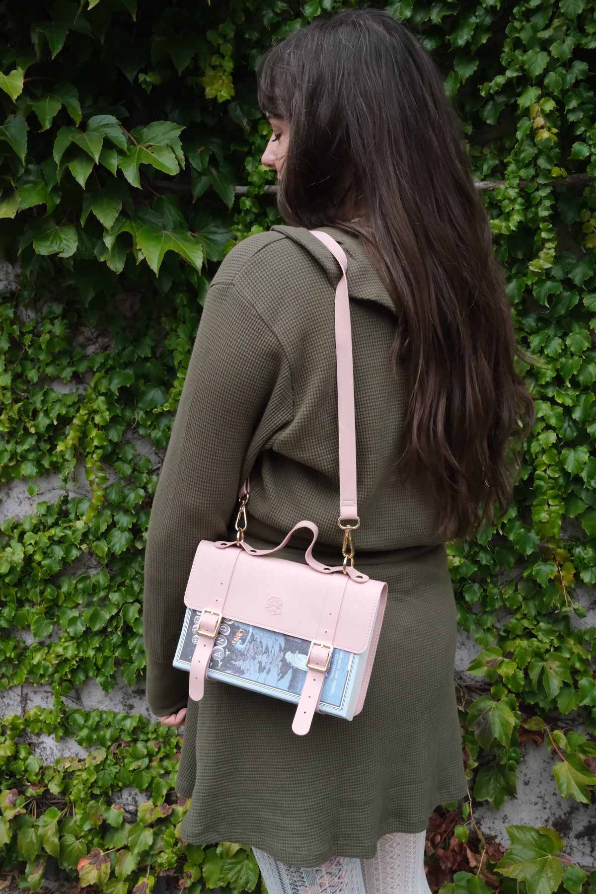 The Siren & Swan Book Satchel - Dusty Pink