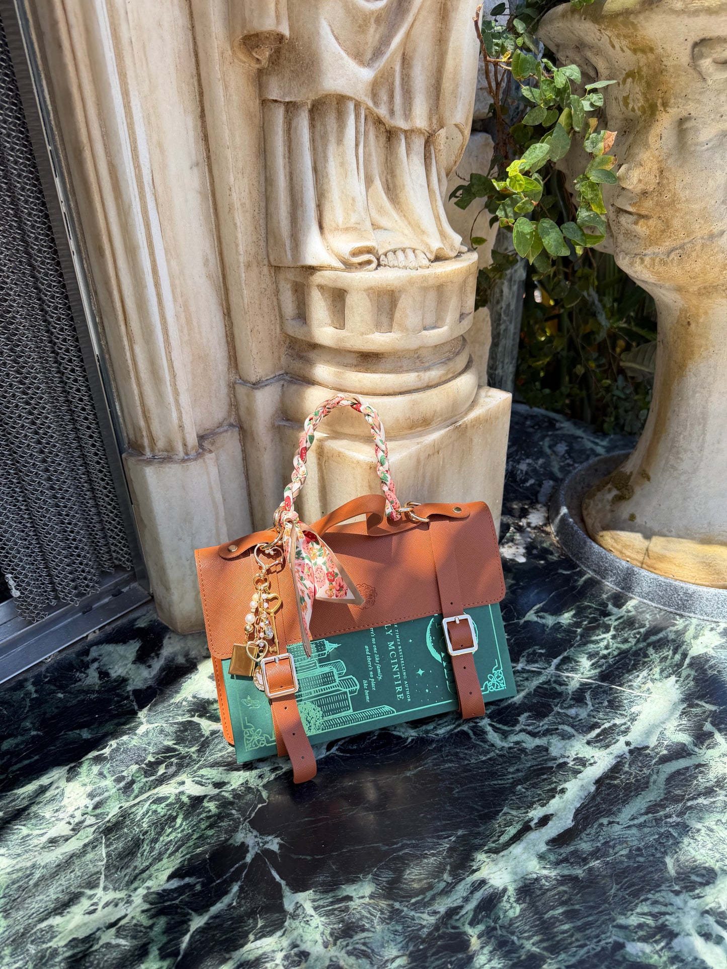 The Siren & Swan Book Satchel - Brown