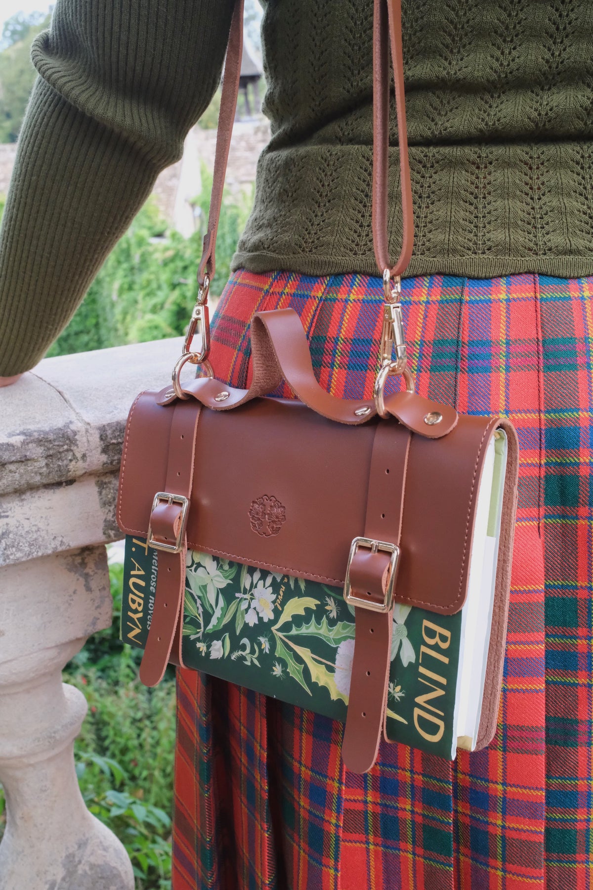 The Siren & Swan Book Satchel - Brown