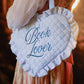 Book Lover Quilted Heart Bag in Fantasy Toile Blues
