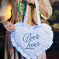 Book Lover Quilted Heart Bag in Fantasy Toile Blues