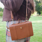 The Siren & Swan Book Satchel - Brown
