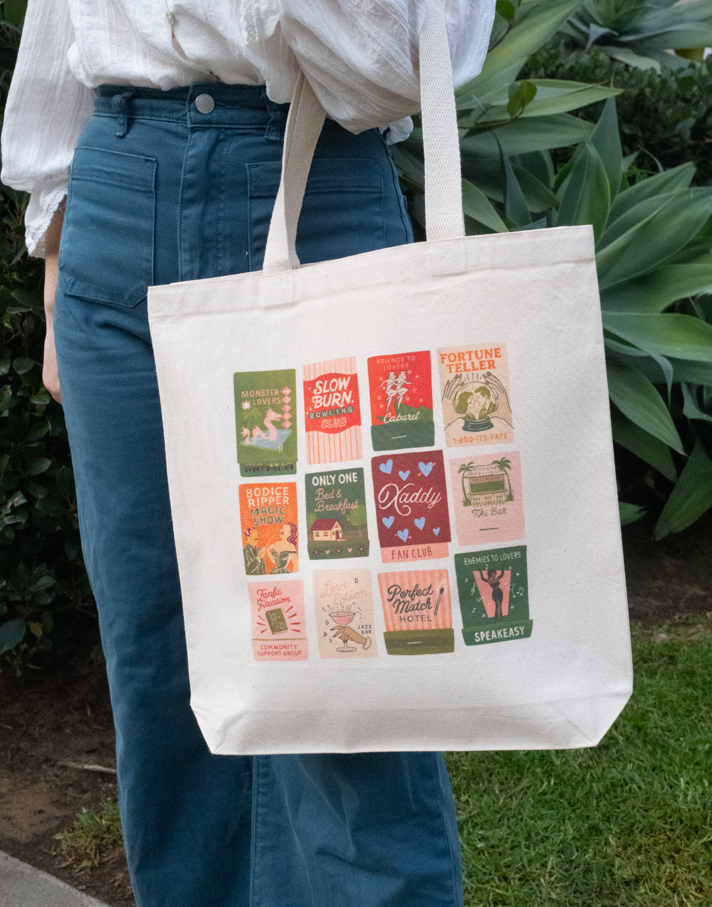 Burning Through Chapters Canvas Gusseted Tote Bag