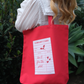 Do It For The Plot Gusseted Canvas Tote Bag - Red
