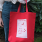 Do It For The Plot Gusseted Canvas Tote Bag - Red