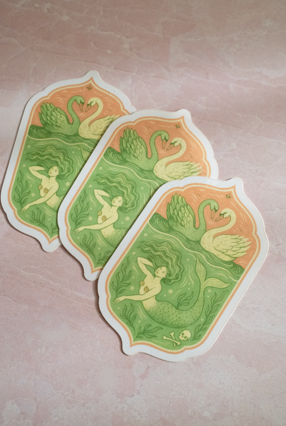 Siren and Swan Sticker