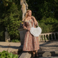 Wuthering Heights Quilted Heart Bag in White Eyelet Lace