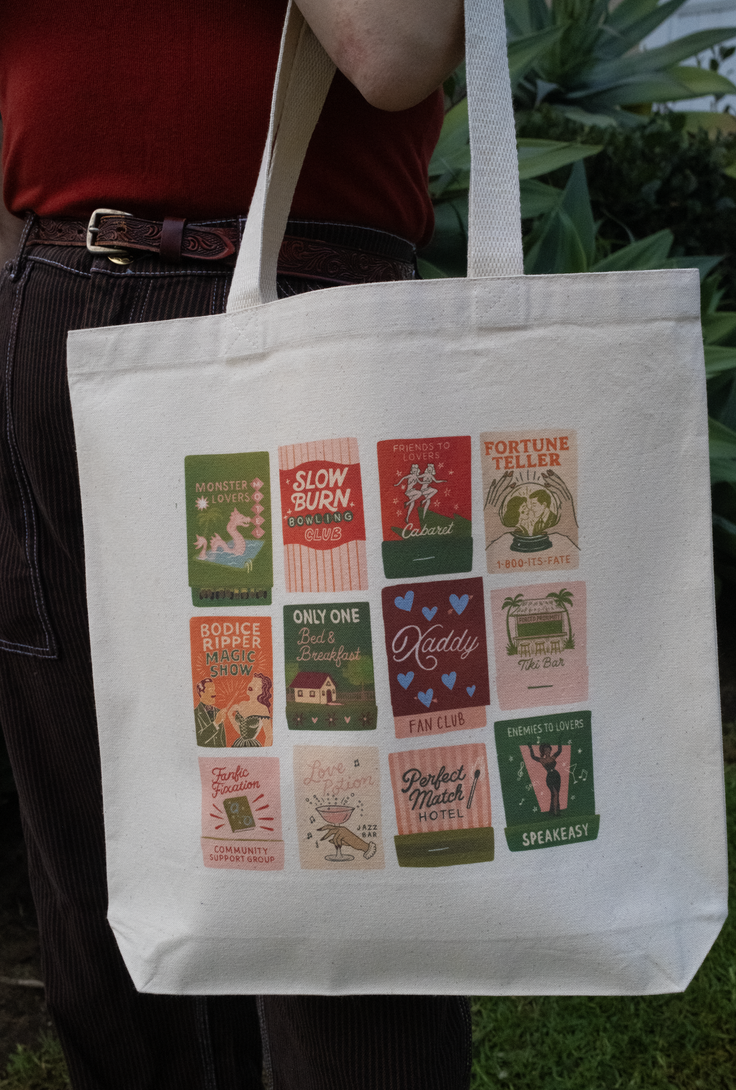 Burning Through Chapters Canvas Gusseted Tote Bag