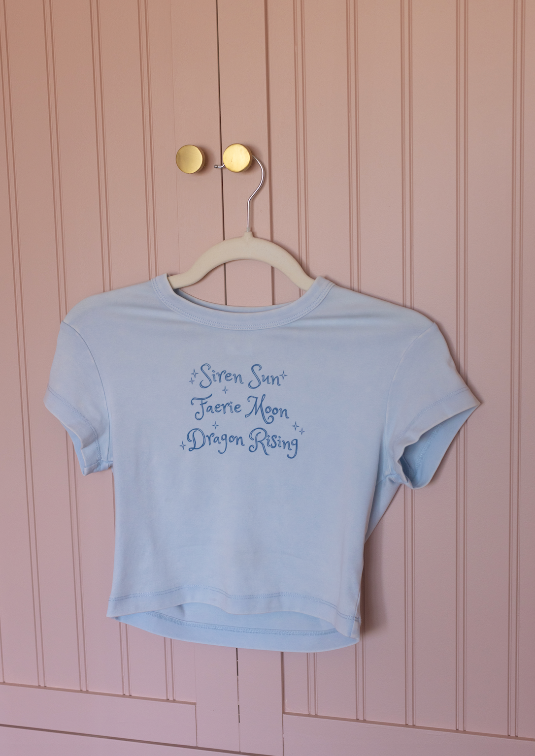 Sun & Moon Baby Tee - Light Blue