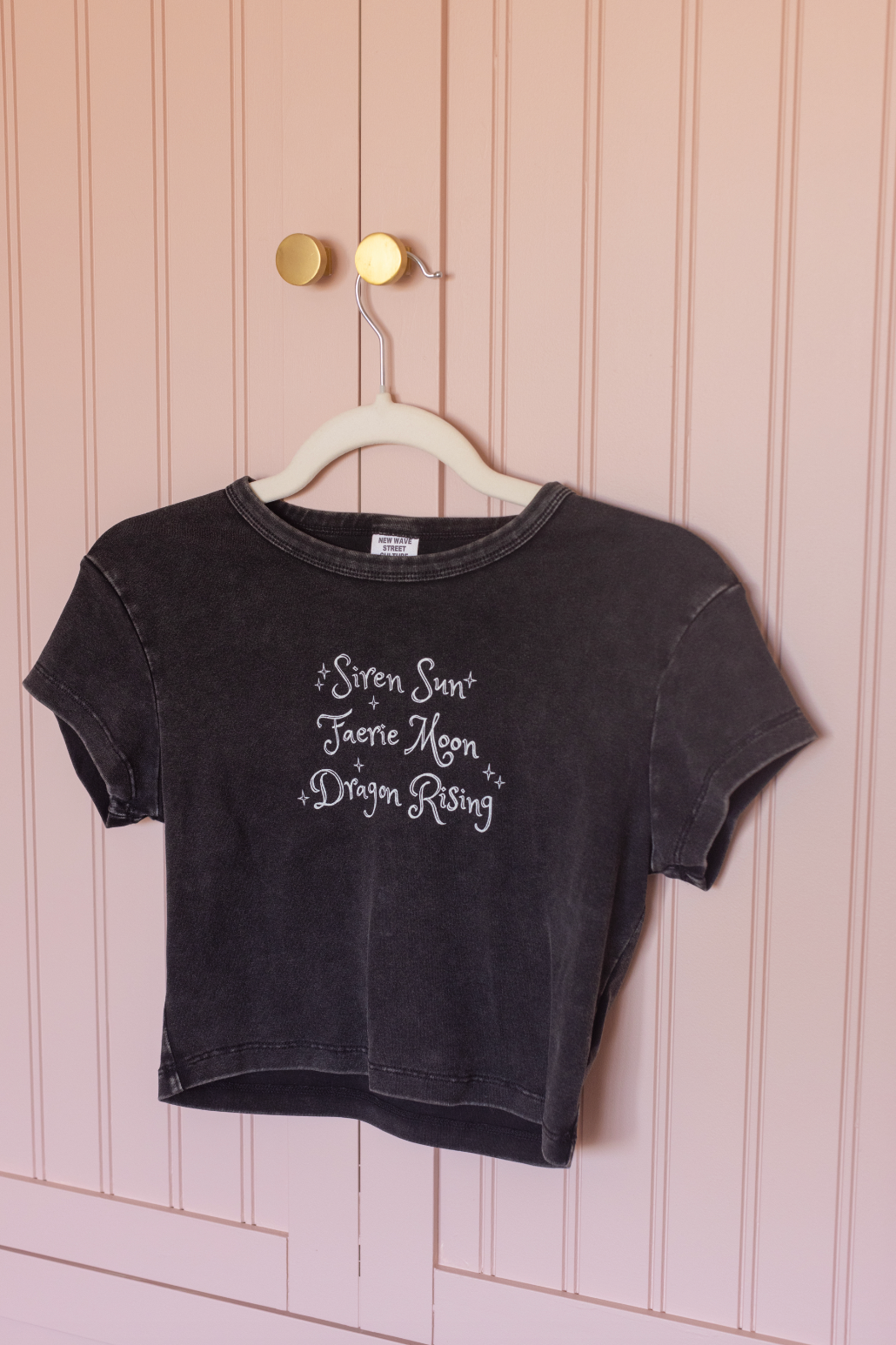 Sun & Moon Baby Tee - Vintage Black