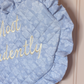 Most Ardently Quilted Heart Bag in  Blue Lace Toile