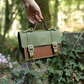 The Siren & Swan Book Satchel - Olive Green