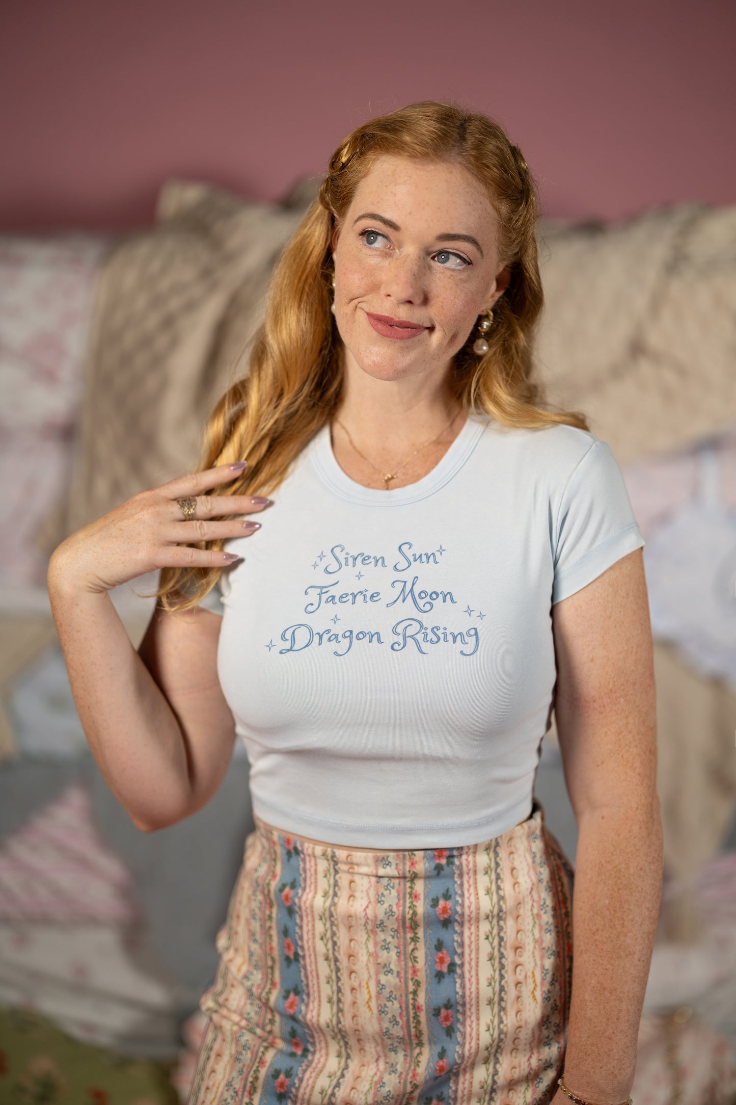 Sun & Moon Baby Tee - Light Blue
