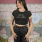 Sun & Moon Baby Tee - Vintage Black