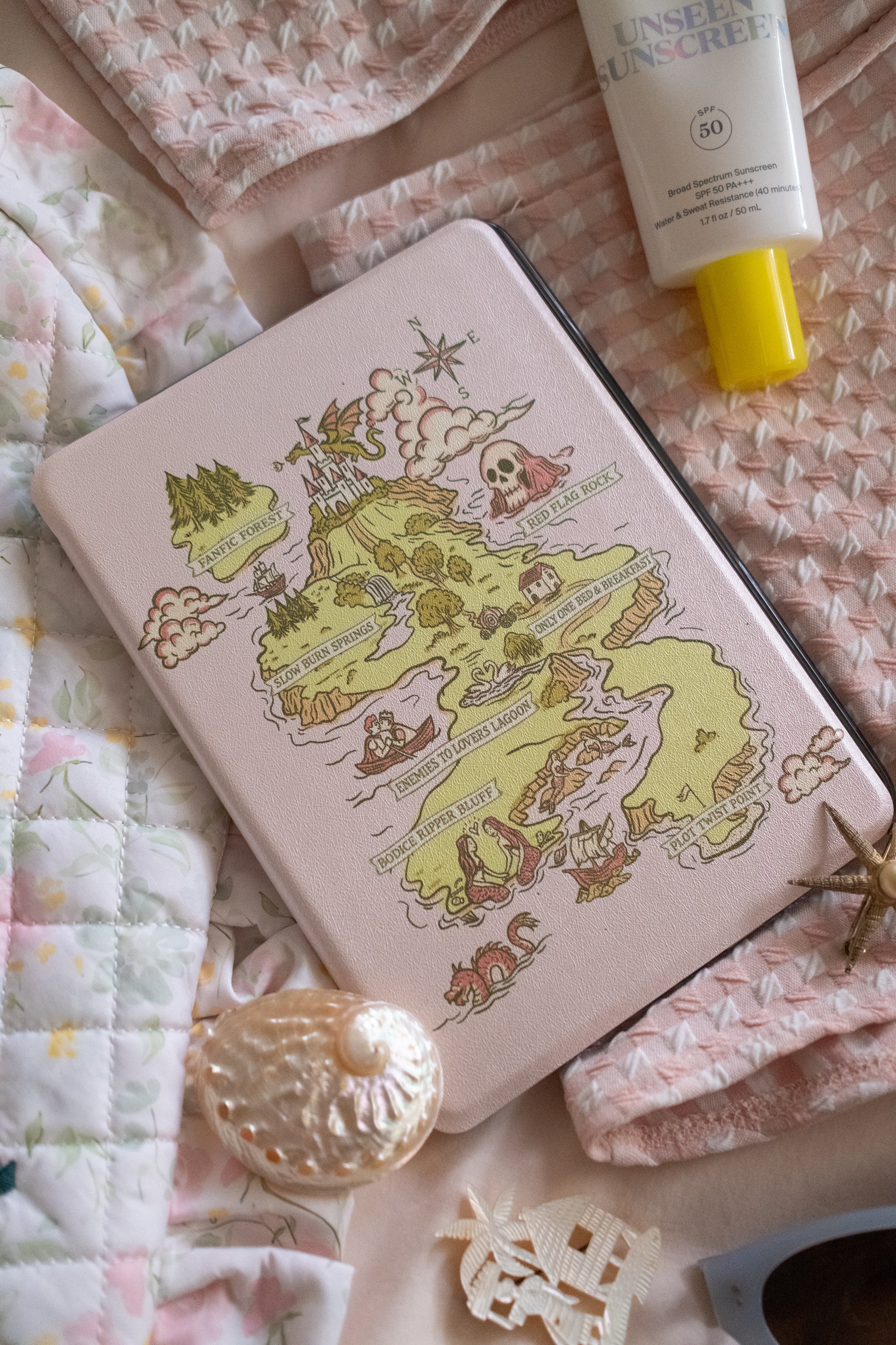 Tropes Fantasy Map Kindle Case - Clear Back
