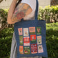 Burning Through Chapters Denim Tote Bag