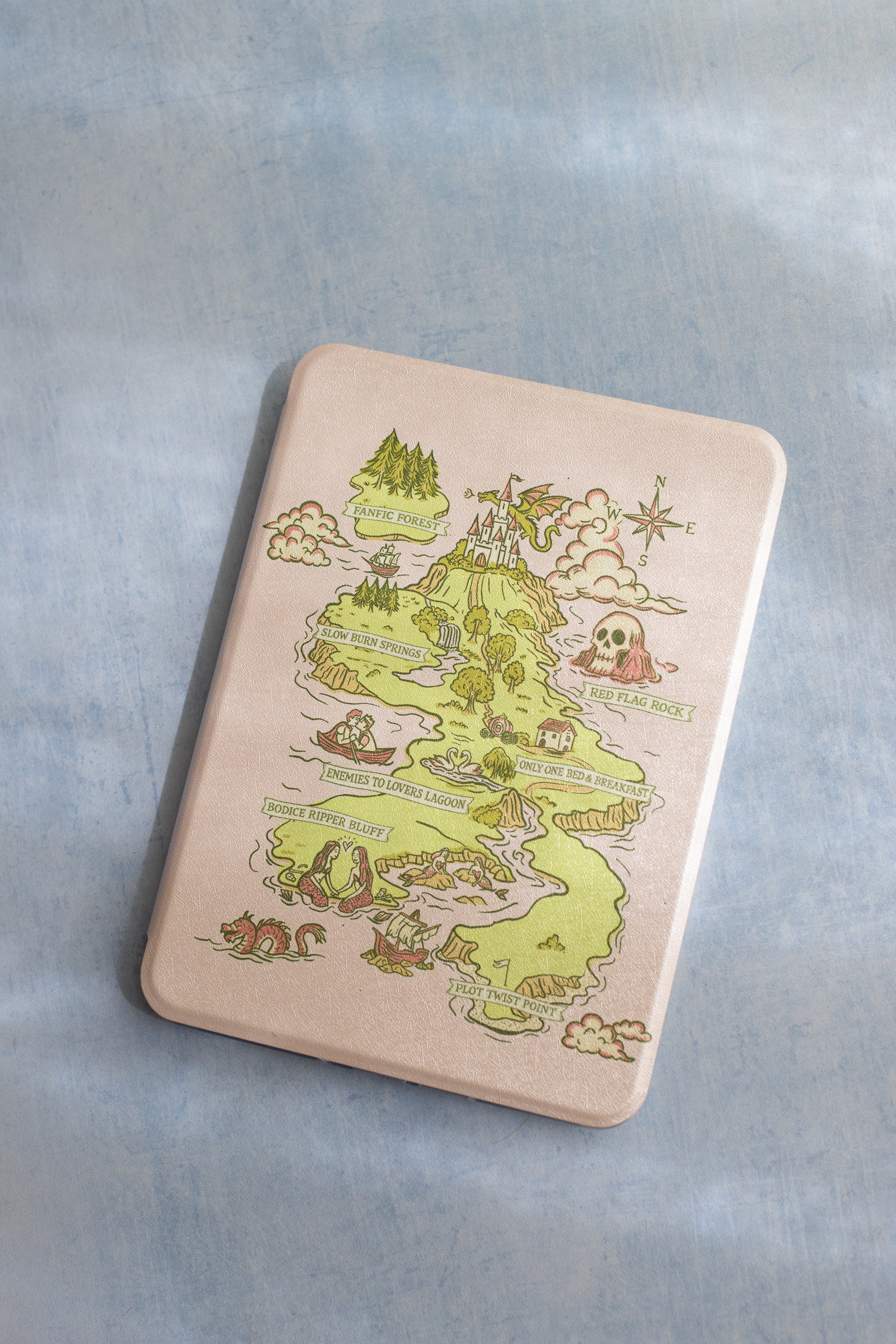 Tropes Fantasy Map Kindle Case - Clear Back