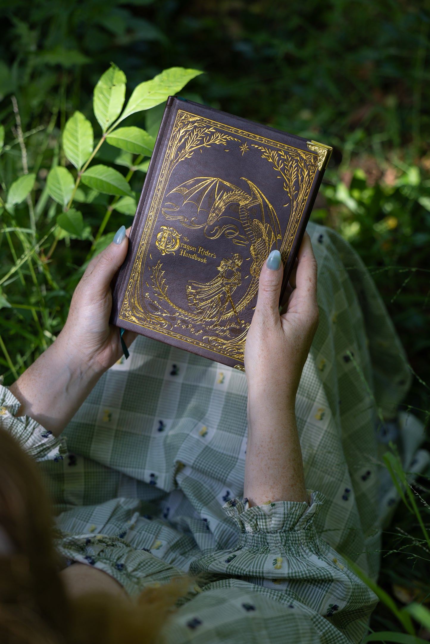 The Dragon Rider's Handbook Gold Foil Vegan Leather Journal - Siren & Swan x Emiscape