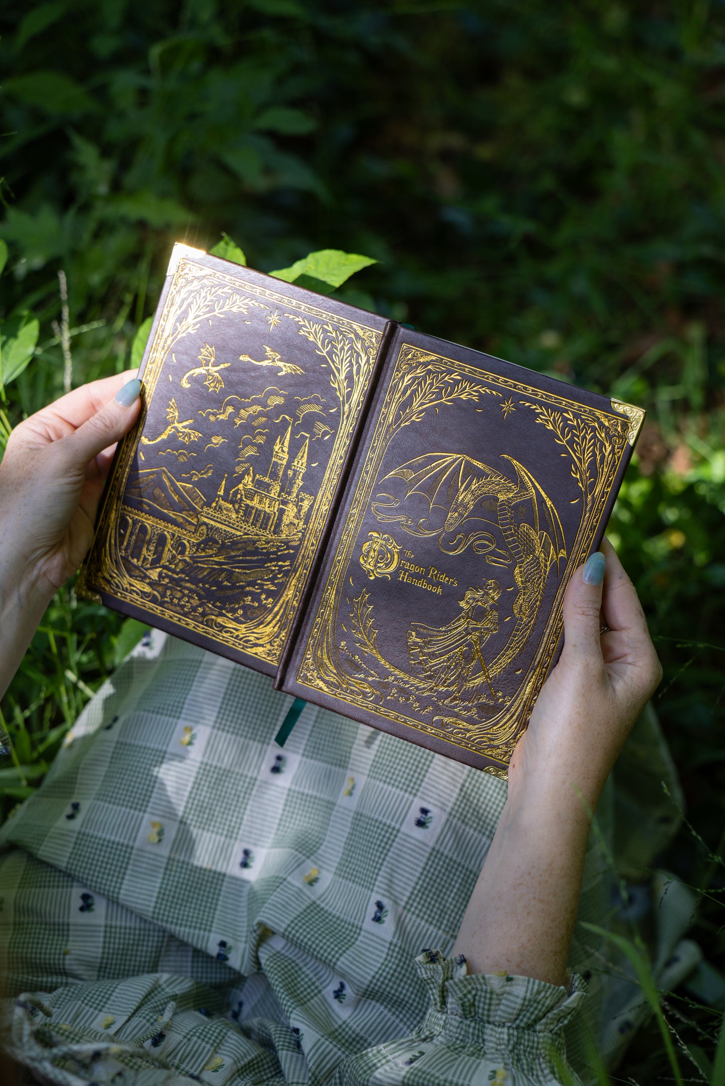 The Dragon Rider's Handbook Gold Foil Vegan Leather Journal - Siren & Swan x Emiscape