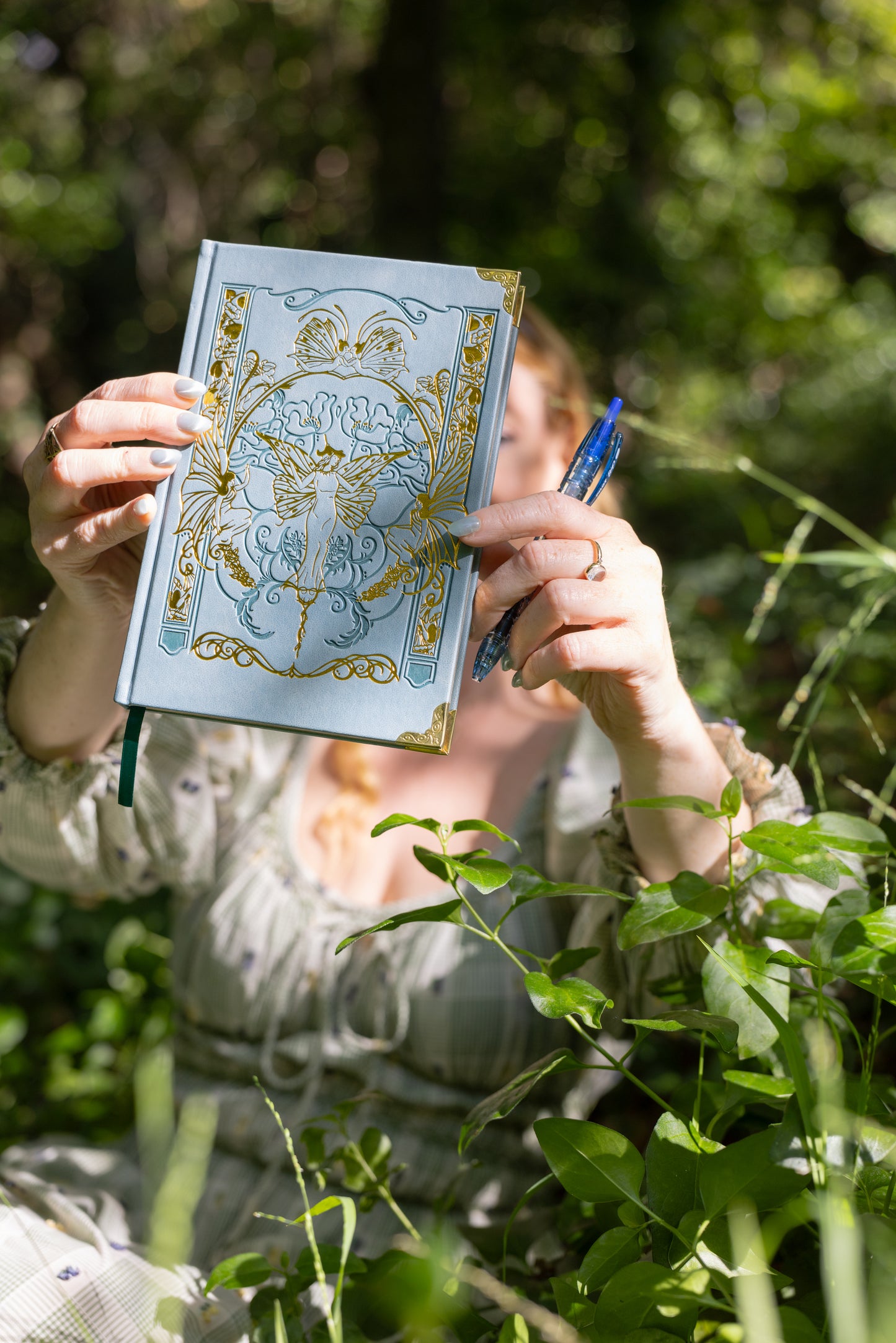 Backyard Fairy Gold Foil Vegan Leather Journal
