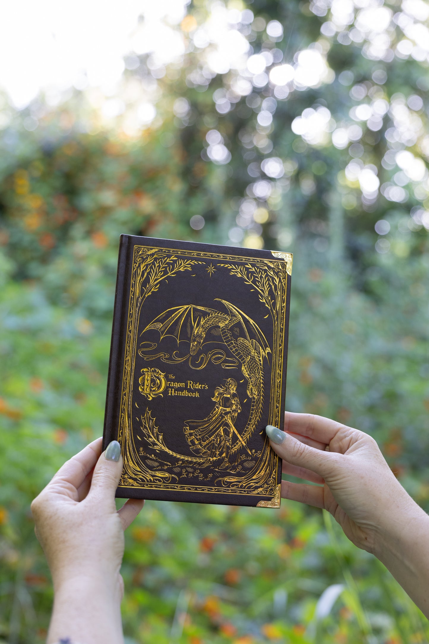 The Dragon Rider's Handbook Gold Foil Vegan Leather Journal - Siren & Swan x Emiscape
