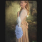 Book Lover Quilted Heart Bag in Fantasy Toile Blues