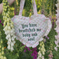 Bewitched Quilted Heart Bag in Cream Florals